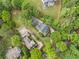 Stunning aerial view of a luxurious home nestled among lush greenery, showcasing its well-manicured yard at 3642 River Club Dr, Cumming, GA 30041