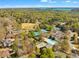An aerial view of the community pool, tennis courts, and surrounding landscape near Lake Lanier at 3642 River Club Dr, Cumming, GA 30041