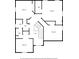 Second floor plan showcasing bedrooms with attached baths and a central hall at 3642 River Club Dr, Cumming, GA 30041