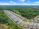 Panoramic aerial shot showcases a well-designed community nestled among natural beauty, offering a serene living environment at 207 Hickory Bluffs Pkwy, Canton, GA 30114