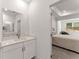 Bathroom with a view into the bedroom at 207 Hickory Bluffs Pkwy, Canton, GA 30114