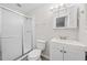 Bathroom with shower and sink with storage at 9 Latimer Rd, Cartersville, GA 30121