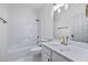 Bright bathroom features white fixtures and gold hardware accents at 1965 Tiner Ct, Cumming, GA 30041