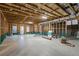 Spacious unfinished basement awaiting personalization with exposed framing and high ceilings at 2208 Sage Mountain Sw Ct, Marietta, GA 30064