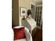Office desk and chair with a red pillow at 2477 N Decatur Rd # A1, Decatur, GA 30033
