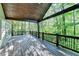 Spacious wooden deck offers ample room for outdoor living with a view of lush greenery at 975 Timber Lake Trl, Cumming, GA 30041