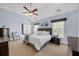 Comfortable bedroom with vaulted ceiling, ceiling fan and large windows providing lots of natural light at 1420 Cortez Ne Ln, Atlanta, GA 30319