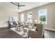 Cozy living room with comfortable seating, a ceiling fan, and views of the surrounding neighborhood at 2144 Tidwell Ln # 2, Atlanta, GA 30318