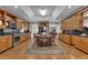 Open kitchen with stainless steel appliances, granite countertops and center island with seating at 1152 Ward Creek Sw Dr, Marietta, GA 30064