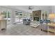 Bright living room featuring a stone fireplace, French doors, and lots of natural light at 1152 Ward Creek Sw Dr, Marietta, GA 30064
