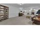 Finished basement with neutral carpet and fireplace at 1152 Ward Creek Sw Dr, Marietta, GA 30064