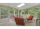 Screened-in patio with outdoor seating offering views of surrounding trees and nature at 1152 Ward Creek Sw Dr, Marietta, GA 30064