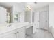 Large Primary bathroom with double sink vanity, tile floors, and a separate shower at 48 Savanna Ct, Powder Springs, GA 30127