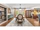 Elegant dining room with hardwood floors and french doors at 504 Kingswood Nw Ln, Atlanta, GA 30305