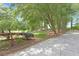 Long driveway leading to a house surrounded by trees and manicured landscaping at 160 Old Mill Ct, Fayetteville, GA 30214