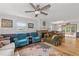 Bright living room with hardwood floors, fireplace, and patio door at 1690 Cedar Grove Dr, Marietta, GA 30066