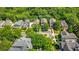 Aerial view of property showing home layout and surrounding landscape in neighborhood at 2043 Mason Mill Rd, Decatur, GA 30033