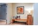 Cozy hallway with bench, decorative pillows, and stylish decor at 2043 Mason Mill Rd, Decatur, GA 30033