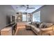 Comfortable living room featuring a large sectional sofa and built-in shelving at 2043 Mason Mill Rd, Decatur, GA 30033