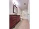 Bathroom features stylish vanity with tub and shower at 2160 Towne Manor Nw Dr, Kennesaw, GA 30144