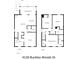 Layout of the home's two floors featuring bedrooms, bathrooms, living spaces, and kitchen at 4120 Buckley Woods Dr, Norcross, GA 30093
