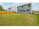A large, newly sodded backyard with a wood fence and two-story house at 174 Bloomfield Cir, Canton, GA 30114
