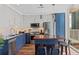 Modern kitchen featuring granite countertops, stainless steel appliances, and island seating at 860 Peachtree Ne St # 1712, Atlanta, GA 30308