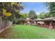 Sprawling backyard with mature landscaping, a covered patio, and room for recreation at 96 Dartmouth Ave, Avondale Estates, GA 30002