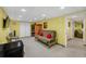 Basement room with furniture and carpeted floor at 222 Mossy Pl, Alpharetta, GA 30005