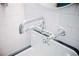 Closeup of the beautiful sink faucet and subway tiles in the bathroom at 2276 Sutton Se St, Atlanta, GA 30317