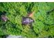 Aerial view of a home nestled among lush green trees offering privacy and seclusion at 3741 Windhurst Dr, Lilburn, GA 30047