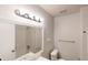 Bright bathroom with vanity, mirror, updated fixtures, and shower-tub combination at 3512 Valley Chase Ct, Lithonia, GA 30038