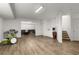 Open basement area with kitchenette, storage and a drum set at 2759 Thomashire Trce, Marietta, GA 30066