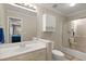 Clean bathroom with shower-tub combo, and white fixtures at 2759 Thomashire Trce, Marietta, GA 30066