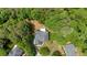 Aerial view of a home nestled among trees and lush greenery at 3014 Volland Grove Trail, Lawrenceville, GA 30043