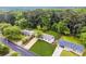 An elevated shot showing the house has curb appeal with a large grassy yard at 3757 Cindy Dr, Douglasville, GA 30135