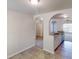 Open kitchen has granite counters and is accessible to the living and dining areas at 4954 River Overlook Way, Lithonia, GA 30038