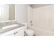 Bathroom with a vanity, toilet and bathtub/shower at 5229 Kirk Dr, Atlanta, GA 30349