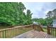 Cozy wood back deck overlooking lush trees and a private backyard at 70 Ashbury Ct, Dallas, GA 30157