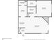 Floor plan showing layout of living room, bedroom, kitchen, laundry, bathroom, and foyer at 203 Bridge Se Ln, Smyrna, GA 30082