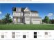Two-story home featuring a welcoming front porch, multi-car garage, and well-manicured lawn at 7460 Trotting Trl, Cumming, GA 30040
