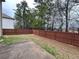 Spacious backyard featuring a wooden fence, offering privacy and a secure area for outdoor activities at 2289 Overlook Ave, Lithonia, GA 30058