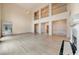 Bright living room with hardwood floors, a fireplace, and a second-story balcony overlooking the space at 5360 Northwater Way, Duluth, GA 30097