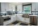 Modern kitchen with stainless steel appliances, sleek white cabinets, and stylish backsplash at 910 Kings Arms Way, Alpharetta, GA 30022