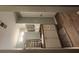 Neutral bathroom featuring double vanity with dark countertops, white cabinets, and modern lighting at 1250 Parkwood Cir # 2112, Atlanta, GA 30339
