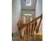 View of entryway with wood flooring and decorative leaded-glass window at 947 Simonton View Ln, Lawrenceville, GA 30045