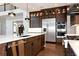 Beautiful kitchen with custom cabinets, stainless steel appliances and quartz countertops at 320 Dodd Ln, Alpharetta, GA 30005