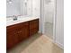 Bathroom features a vanity with sink, tile flooring, and walk-in closet at 607 Park Ridge Cir, Marietta, GA 30068
