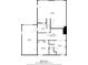 Floorplan of the basement showing the kitchen, recreational room, bedroom, and garages at 305 Devilla Trce, Fayetteville, GA 30214