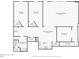 Detailed floor plan of basement showcasing layout with dimensions, including bedrooms, kitchen, and basement living areas at 3463 Dunbar Ln, Suwanee, GA 30024